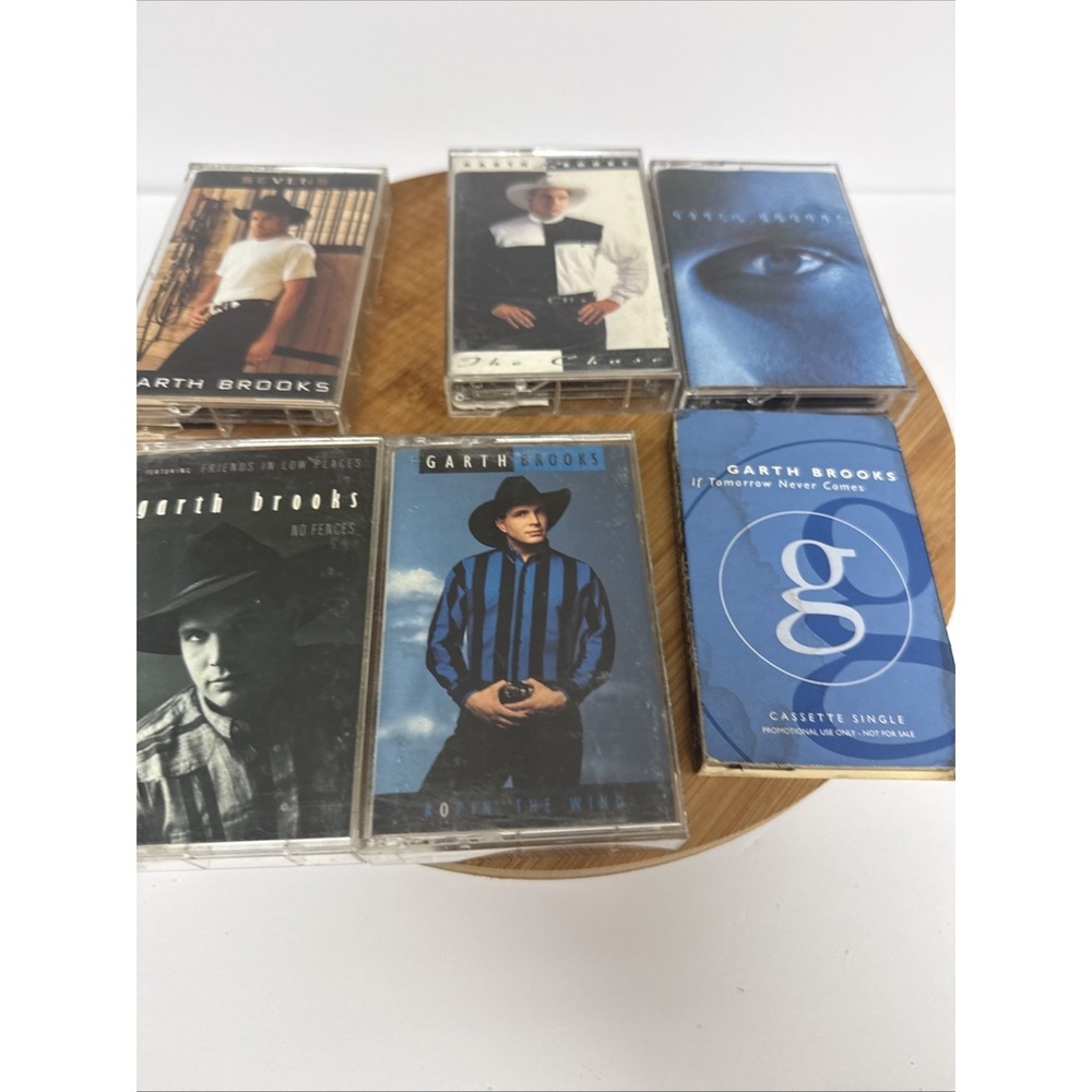 Garth Brooks Lot 6 Vintage Cassette Tapes Country Music Tested Tapes
